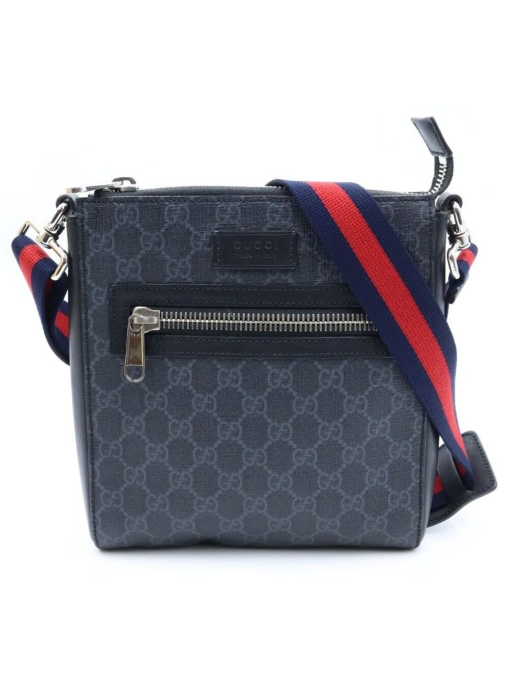 Gucci GG Supreme Shoulder Bag Small Leather Black